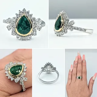 Elegant Emerald & Diamond Ring