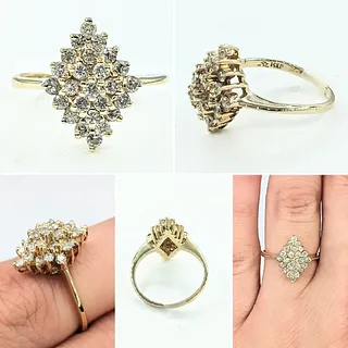 Sparkling Diamond Fashion Ring - 14K Gold