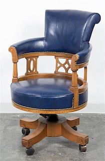A Georgian Style Desk Chair Height 39 inches.