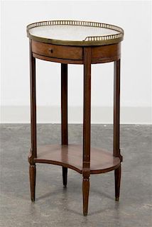 A Louis XVI Style Mahogany End Table Height 29 1/4 inches.