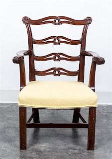 * A Chippendale Style Mahogany Child's Chair Height 26 1/2 inches.