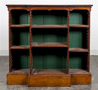 A Three Part Shelving Unit Height 38 3/4 x width 41 1/4 x depth 11 1/2 inches.