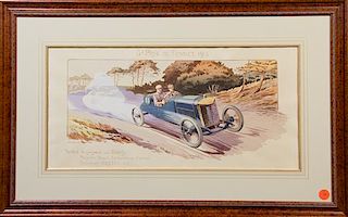 Gamy (Marguerite Montaut), (French, early 20th century), Renault, 1915 Tour de France Automobile, 1914 and Gd Prix de France, 19
