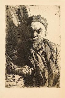 Anders Zorn, (Swedish, 1860-1920), Paul Verlaine II, 1895