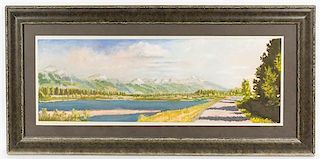 Thomas Tome, (American, 20th century), Jackson Hole and Coastal View (two works)