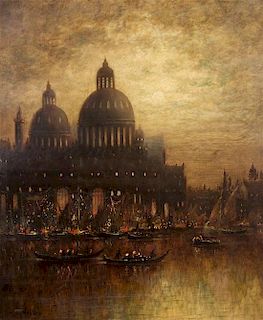 * Elbridge Wesley Webber, (American, 1839-1914), Venice Scene