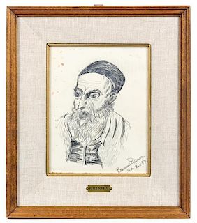Renza Bonanni, (20th century), Portrait of a Rabbi, 1971