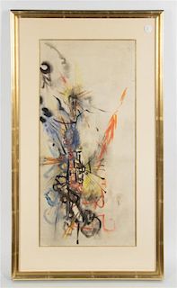 Efraim Roitenberg, (1916 - 2005), Untitled Abstract,12 1/4 x 26 3/4 inches.