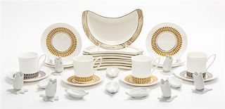 * An Assembled Collection of Porcelain Tableware Width of first 8 1/4 inches.