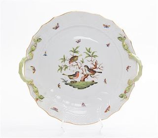 * A Herend Porcelain Serving Tray Diameter 14 3/4 inches.