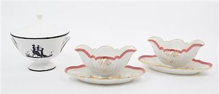 * A Pair of French Porcelain Gravy Boats Width of gravy boats 11 inches.