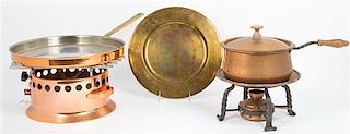 A Collection of Copper Kitchen Articles Length of fish mold 10 3/4 inches.