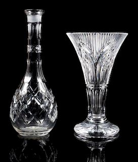 A Collection of Cut Glass Articles Height of tallest 12 1/2 inches.