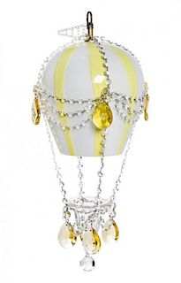 A Murano Glass Single-Light Fixture Height 23 1/2 inches.