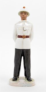 A Royal Adderley Porcelain Figure Height 7 1/2 inches.