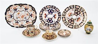 * A Collection of Royal Crown Derby Porcelain Articles Diameter of first 8 1/2 inches.