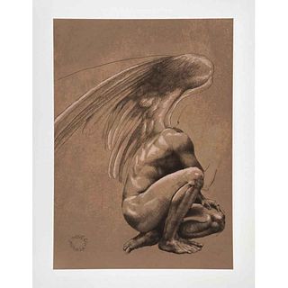 JORGE MARÍN, Treinta y cinco, Firmada Litografía 77 / 100, 45 x 40 cm