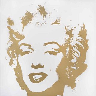 ANDY WARHOL, II.41: Golden Marilyn, Con sello en la parte posterior, Serigrafía 943/200, 91.4 x 91.4 cm