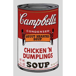 ANDY WARHOL, II.58: Campbell's Soup II, Chicken n' Dumplings, Con sello en la parte posterior, Serigrafía 184/150, 81 x 48 cm