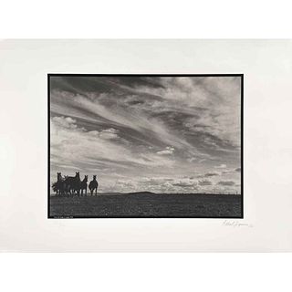 GABRIEL FIGUEROA, Tierra de fuego se apagó, 1957, Firmada y fechada 91, Fotoserigrafía 183/300, 56 x 76 cm