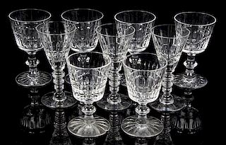 * A Group of Fifteen Cut Glass Cordials Height 4 1/2 inches.