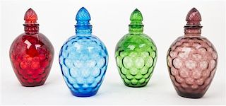 * A Collection of Molded Glass Vessels Height 10 1/2 inches.