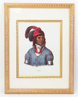 * A Group of Three American Decorative Prints Height 10 3/8 x width 7 7/8 inches.