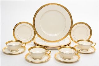 A Lenox Partial Dinner Service Diameter of dinner plate 10 1/2 inches.