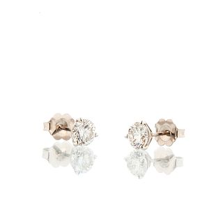 Approximately One Carat Diamond Stud Earrings