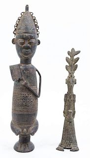 * An African Bronze Figure Height 16 5/8 inches.