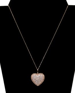 14k RG 3.95ct Pink Diamond Pendant Necklace