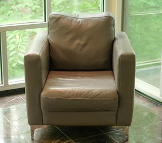 Modernist Leather Club Chair by American Leather