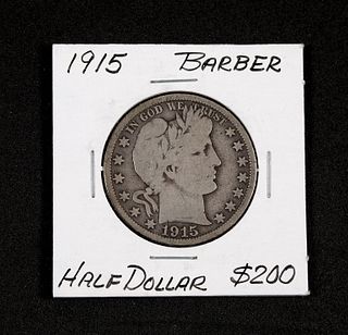 1915 Barber Half Dollar Coin