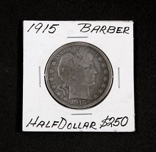 1915 Barber Half Dollar Coin