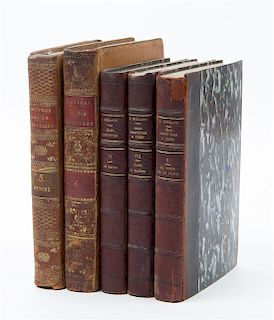 * A Collection of Leather Bound Books in French