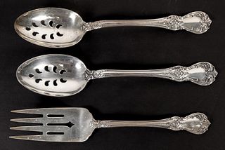 Set, Three Towle Sterling Old Master Serving Pcs