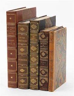 * A Collection of Leather Bound Books Pertaining to English Literature