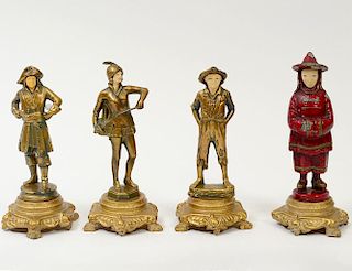 GROUP OF FOUR METAL FIGURES