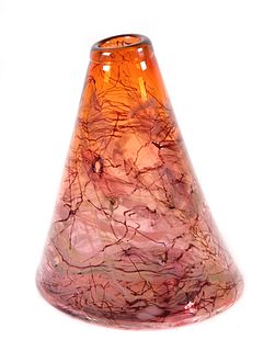Vintage Fritz Dreisbach Art Glass Vase 1978