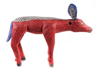 Zeny Fuentes, Oaxacan Donkey, Carved Sculpture