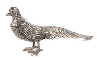 Continental Silver Figure of a Pheasant