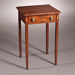 Federal Inlaid Mahogany One-drawer Stand