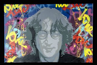 Tadas Zaicikas Painting - "John Lennon Between Colors"