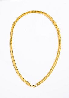 14K Double Curb Link Necklace