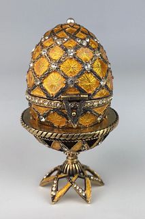 Russian Silver & Enamel Coronation Egg