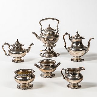 Six-piece Gorham Sterling Silver Tea and Coffee Service