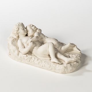 Minton Parian Babes in the Woods Figure Group
