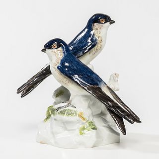 Meissen Porcelain Swallows Group