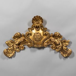 Carved and Gilded Overdoor Relief