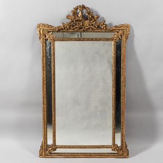 French Giltwood Overmantel Mirror